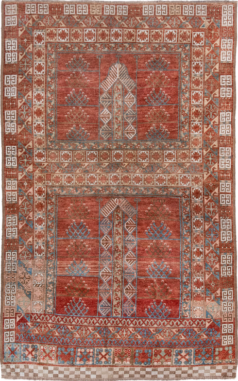 Antique Afghan Area Rug (4' x 7')